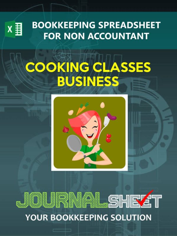 Cooking Classes Business Bookkeeping Spreadsheet