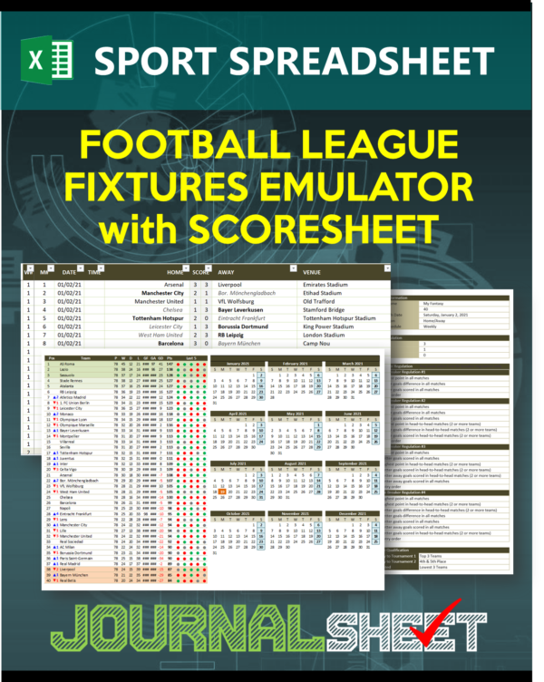 Football League Fixtures Emulator with Scoresheet