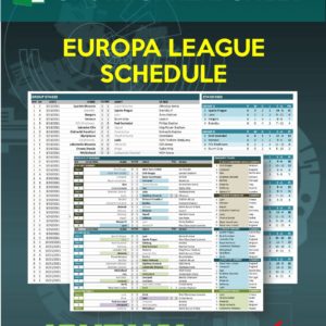 Europa League Fixtures Schedule and Scorsheet Template