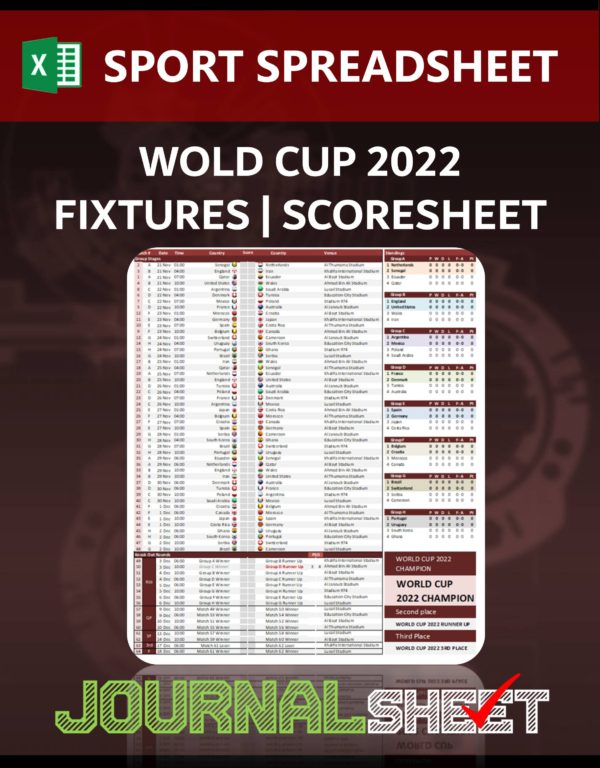 World Cup 2022 Fixtures Template