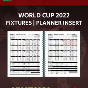FIFA World Cup Qatar 2022 Schedule - Planner Insert