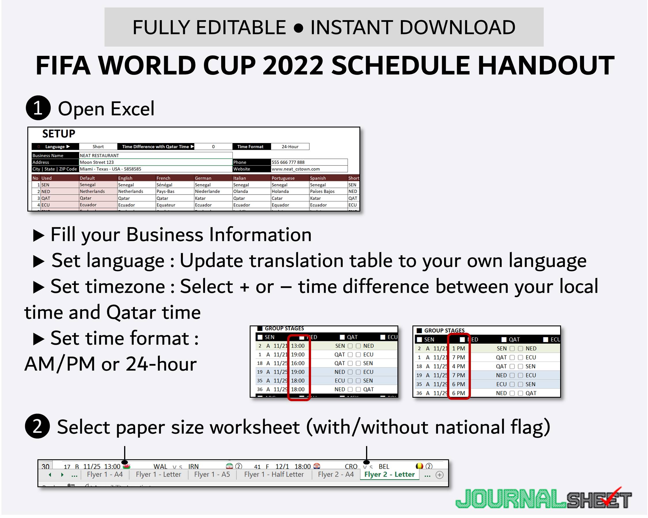 World Cup 2022 Handout - Setup Timezone