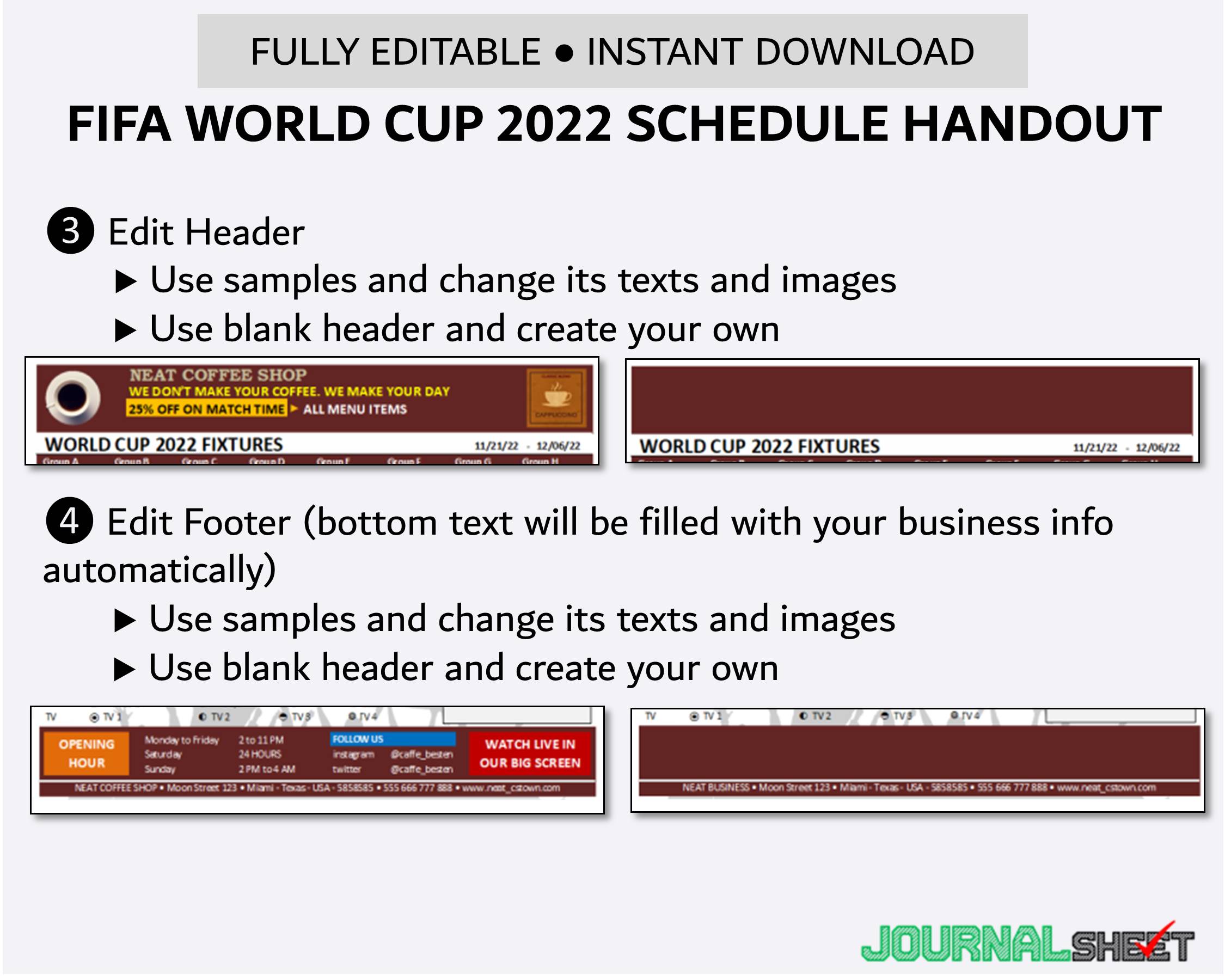 World Cup 2022 Handout - Cuxtom Header and Footer