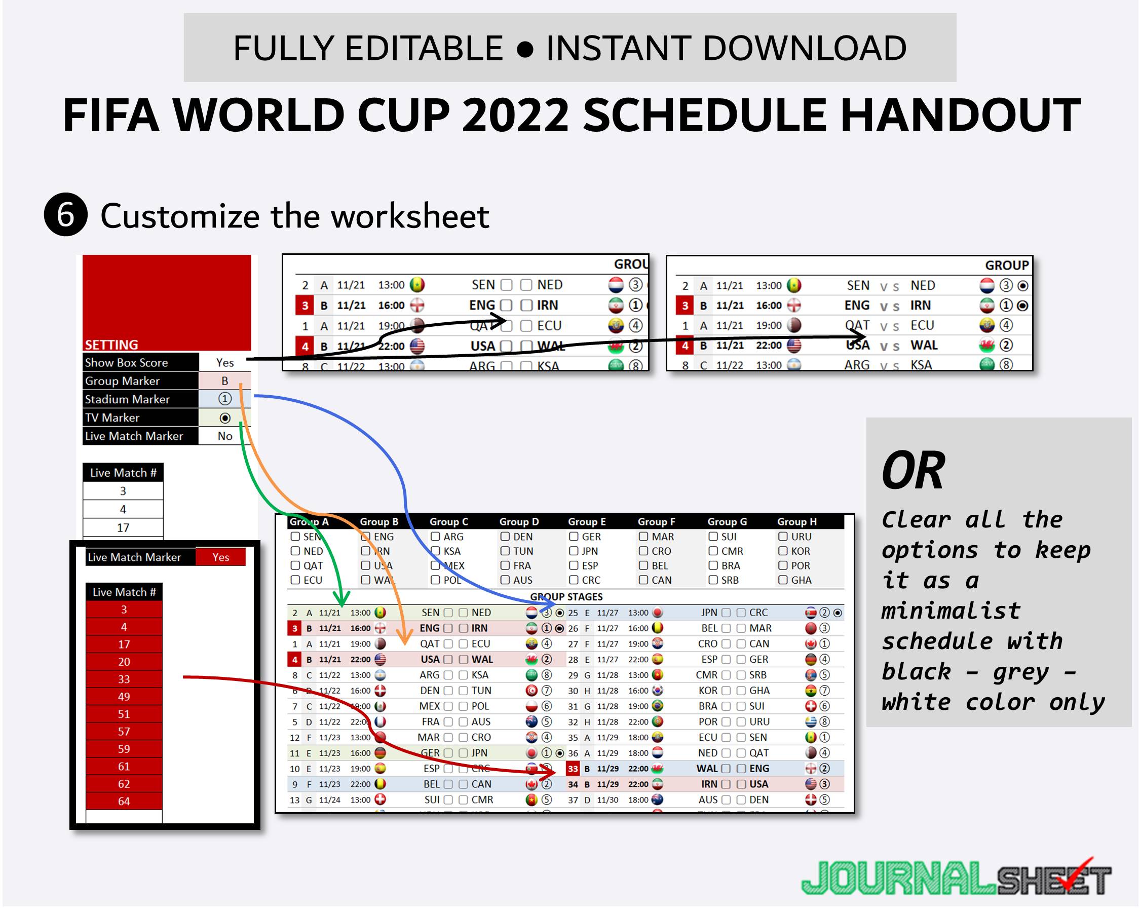 World Cup 2022 Handout - Custom Team Name