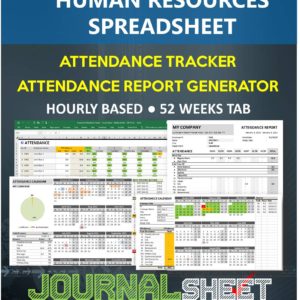 Attendance Tracker - Hourly Based - 52 Weeks Tab