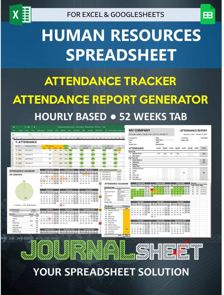 JS528HR EMPLOYEE ATTENDANCE TRACKER & REPORT GENERATOR | HOURLY ...