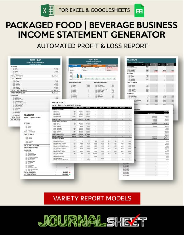 Income Statement Generator - Packaged Food