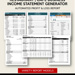Income Statement Generator - Restaurant Business