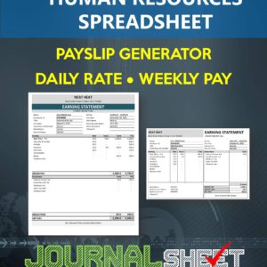 Payslip Template - Daily Rate - Weekly Pay Period