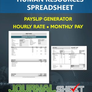 Payslip Template - Hourly Rate - Monthly Pay Period