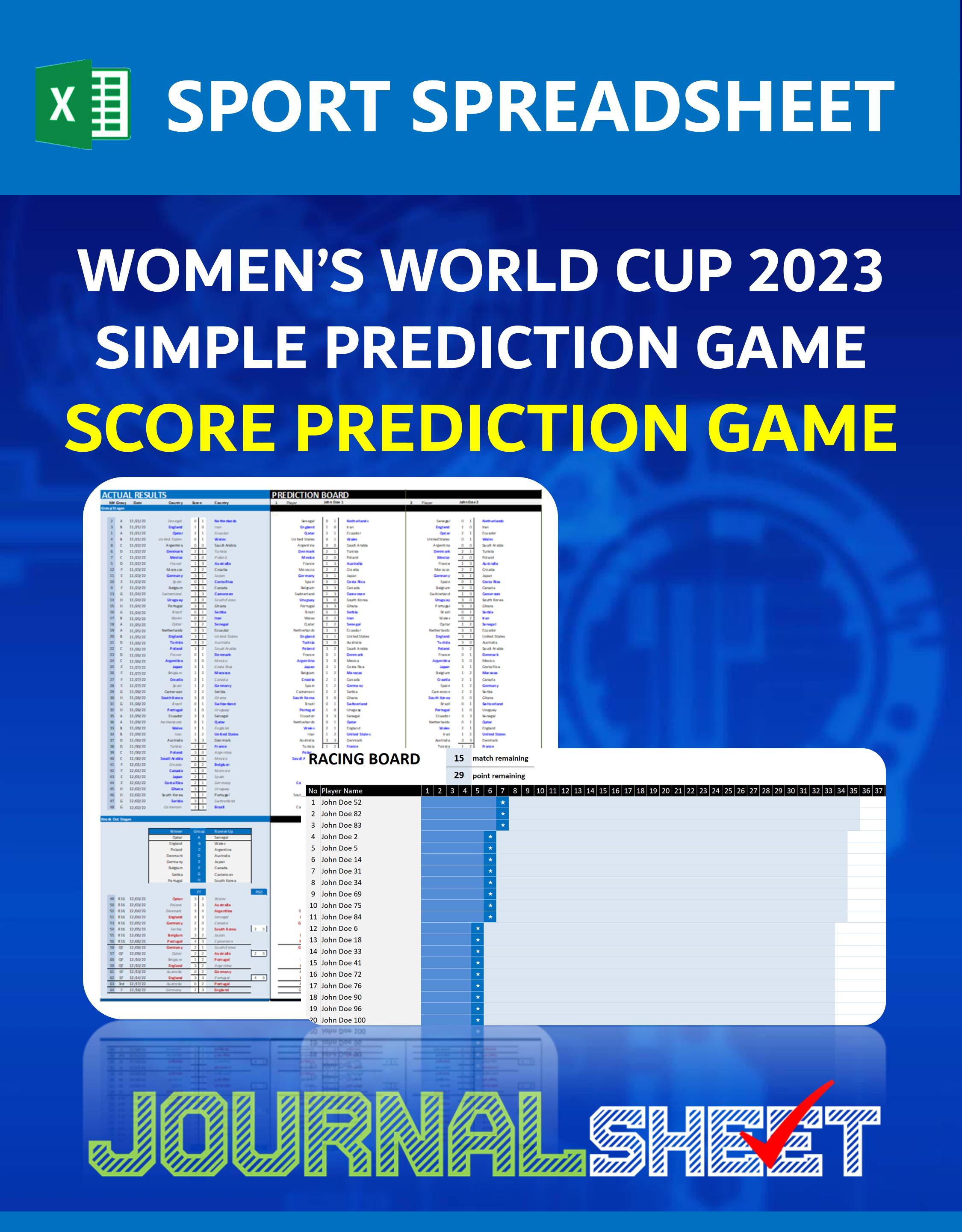 JS828SSXL WOMEN'S WORLD CUP 2023 SIMPLE OFFICE POOL SCORE