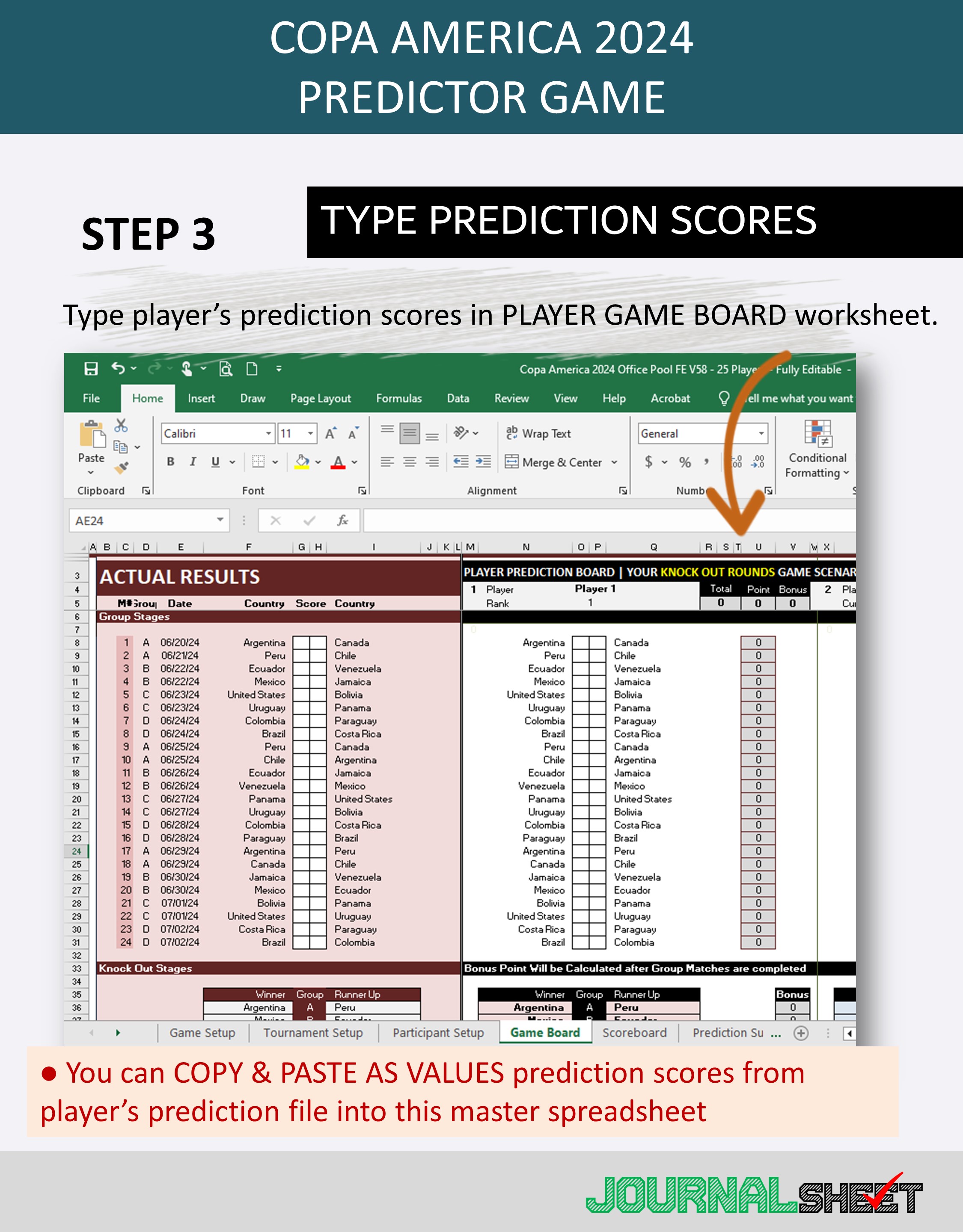 Copa America 2024 Predictor Game - Set Player Score