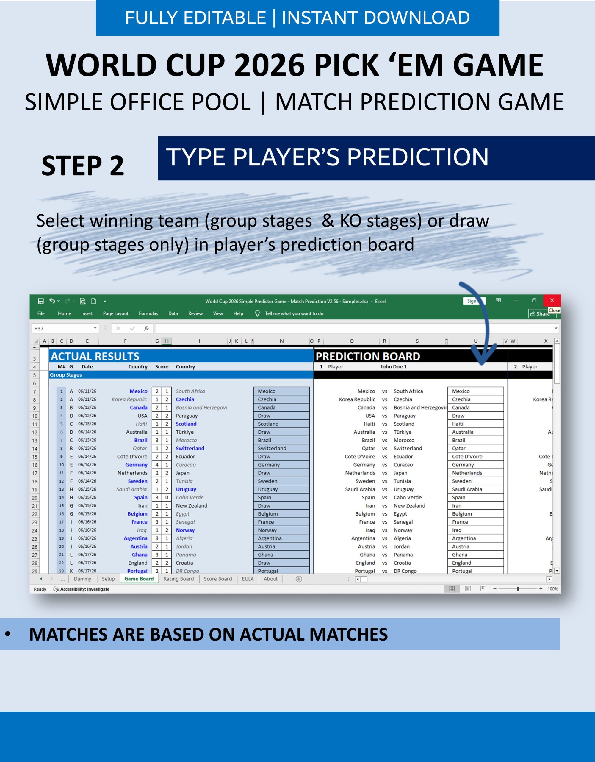 World Cup Pick Em Game 2 - Pick Yours